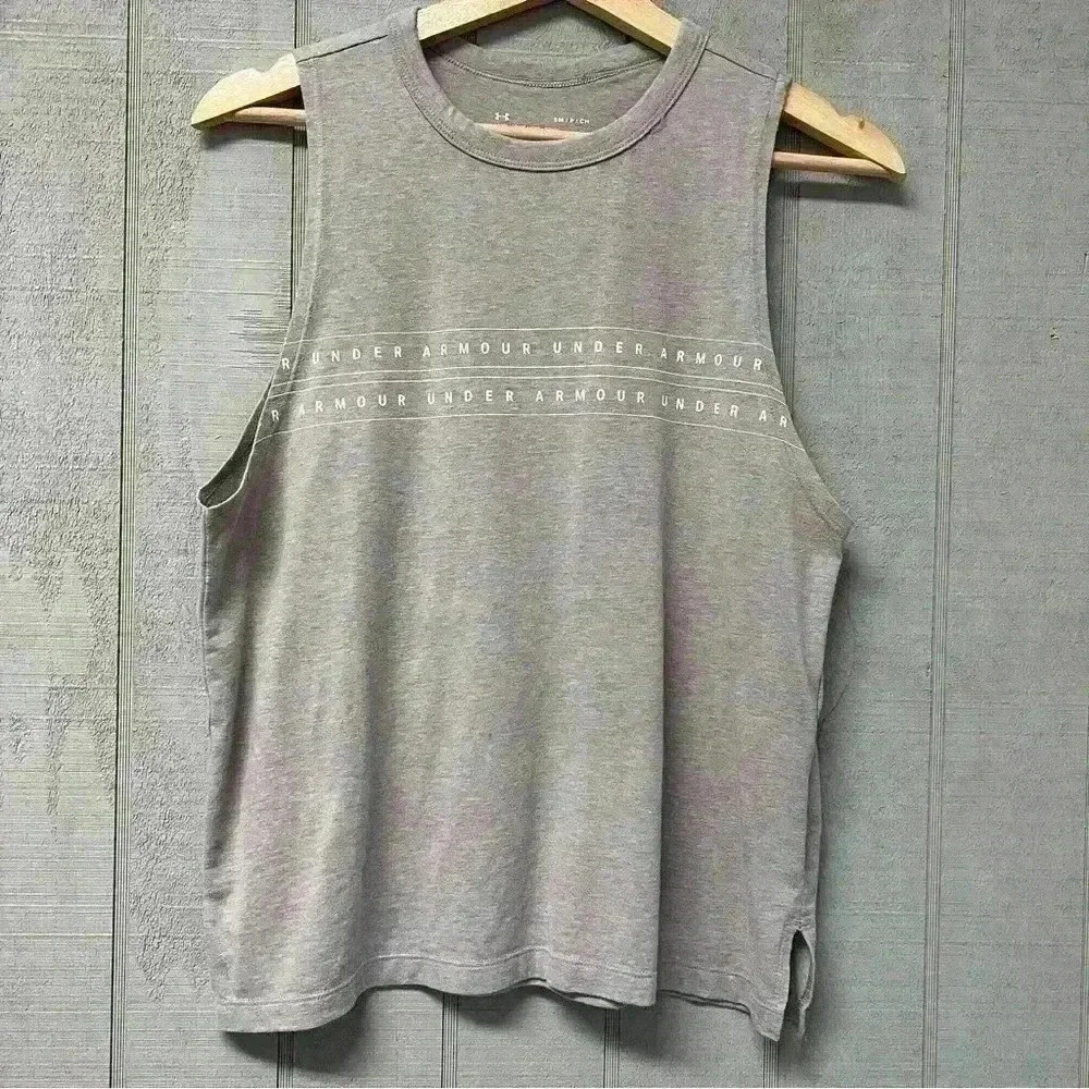 Under Armour Womens Purple Gray Loose Tank Top Size Small